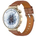 Per Huawei Watch GT 5 Pro 42mm Square 18mm Cinturino in pelle (marrone)