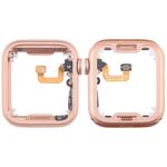 Per Apple Watch Series 6 44MM LTE Piastra lunetta centrale in lega di alluminio con cavo flessibile Crown Spin Axis (oro)