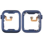 Per Apple Watch Series 6 44MM LTE Piastra lunetta centrale in lega di alluminio con cavo flessibile Crown Spin Axis (blu)
