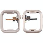 Per Apple Watch Series 7/8/9 41MM GPS in lega di alluminio con piastra per lunetta centrale e cavo flessibile per asse di rotazione della corona (Starlight)