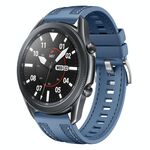 Per Samsung Galaxy Watch 3 45mm Push Connector 22mm Cinturino per orologio in silicone e nylon ibrido (azzurro chiaro)