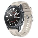 Per Samsung Galaxy Watch 3 45mm Push Connector 22mm Cinturino per orologio in silicone e nylon ibrido (Starlight)