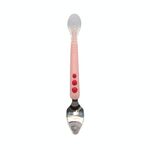 Cucchiaio per alimenti per bambini a doppia testa multifunzione, cucchiaio per raschietto per frutta e stoviglie per bambini (rosa)