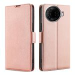 Per Tecno Camon 30 Pro 5G Custodia in pelle con fibbia laterale ultra sottile e flip orizzontale (oro rosa)