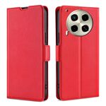Per Tecno Camon 30 Custodia in pelle con fibbia laterale ultrasottile e flip orizzontale (rosso)