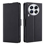 Per Tecno Camon 30 Premier 5G Custodia in pelle con fibbia laterale ultrasottile e flip orizzontale (nero)