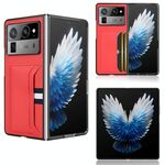 Per Tecno Phantom V Fold2 Litchi Texture Card Slots Back Cover Custodia per telefono (rosso)