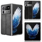 Per Tecno Phantom V Fold2 Custodia per telefono con motivo a mucca e cuciture (nero)