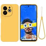 Per Tecno Spark 30C 5G / Pop 9 5G Custodia antiurto in silicone liquido di colore puro (giallo)