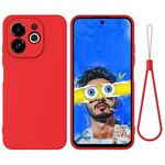 Per Tecno Spark 30C 5G / Pop 9 5G Custodia antiurto in silicone liquido di colore puro (rosso)