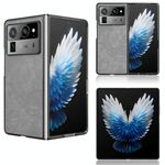 Per Tecno Phantom V Fold2 Custodia per telefono con texture Litchi (grigio)