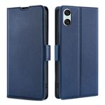 Per Sony Xperia 10 VI Custodia per telefono in pelle con fibbia laterale ultra sottile e flip orizzontale (blu)