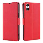 Per Sony Xperia 10 VI Custodia per telefono in pelle con fibbia laterale ultra sottile e flip orizzontale (rosso)