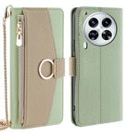 Per Tecno Camon 30 Premier 5G Custodia a tracolla in pelle con texture Litchi (verde)