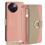 Per vivo V30e 5G Global Crossbody Litchi Texture Custodia in pelle per telefono (rosa)