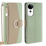Per vivo S19 Pro Custodia per telefono in pelle con texture Litchi Crossbody (verde)