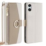 Per Sony Xperia 10 VI Crossbody Litchi Texture Custodia in pelle per telefono (bianco)