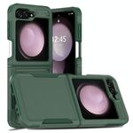 Per Samsung Galaxy Z Flip6 5G 2 in 1 PC + custodia per telefono in TPU (verde scuro)