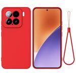 Per Xiaomi 15 Custodia per telefono antiurto in silicone liquido a tinta unita con copertura completa (rosso)