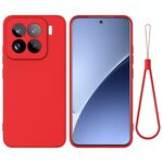 Per Xiaomi 15 Pro Custodia per telefono antiurto in silicone liquido a tinta unita con copertura completa (rosso)
