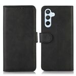 Per Samsung Galaxy A56 5G Custodia per telefono in pelle con texture di mucca (nero)