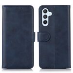 Per Samsung Galaxy A56 5G Custodia per telefono in pelle con texture di mucca (blu)
