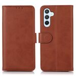 Per Samsung Galaxy A56 5G Custodia per telefono in pelle con texture di mucca (marrone)