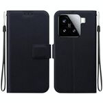 Per Xiaomi 15 Custodia per telefono in pelle con fibbia magnetica ultrasottile (nera)