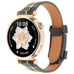 Cinturino per orologio in pelle con fibbia magnetica sottile universale da 18 mm (verde)