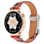 Cinturino per orologio in pelle con fibbia magnetica sottile universale da 18 mm (rosso)