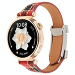 Cinturino per orologio in pelle con fibbia magnetica sottile universale da 22 mm (rosso)
