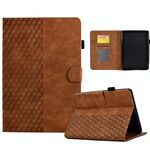 Per Amazon Kindle PaperWhite 12a generazione 2024 Custodia per tablet intelligente in pelle goffrata Rhombus (marrone)