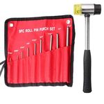 Set di punzoni per perni a rulli per impieghi gravosi 9 in 1, strumenti per la rimozione di punzoni rotondi, specifiche: con martello