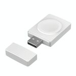 S02 per Apple Watch Series Caricabatterie wireless magnetico USB con funzione di lettore di schede (bianco)