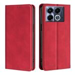 Per Infinix Note 40 5G Custodia in pelle magnetica Skin Feel (rosso)