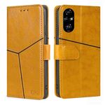 Per Honor 200 Pro 5G Custodia in pelle con cuciture geometriche (giallo)