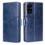 Per Honor 200 Pro 5G Custodia in pelle con cuciture geometriche (blu)
