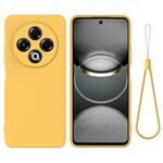 Per Tecno Spark 30 4G Custodia antiurto in silicone liquido Pure Color (giallo)
