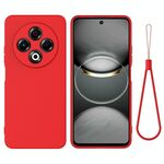 Per Tecno Spark 30 4G Custodia antiurto in silicone liquido Pure Color (rosso)