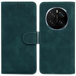 Custodia in pelle flip per telefono cellulare For Honor Magic7 Pro Skin Feel Pure Color (verde)