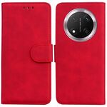 Custodia per telefono in pelle Flip Skin Feel Pure Color per Honor X9c (rosso)