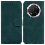 Custodia per telefono in pelle Flip Skin Feel Pure Color per Honor X9c (verde)