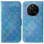 Custodia per telefono in pelle con fibbia magnetica colorata per Honor Magic7 (blu)