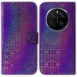 Per Honor Magic7 Pro Custodia per telefono in pelle con fibbia magnetica colorata (viola)