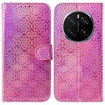 Per Honor Magic7 Pro Custodia per telefono in pelle con fibbia magnetica colorata (rosa)