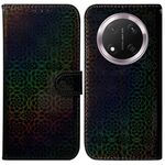 Per Honor X9c Custodia per telefono in pelle con fibbia magnetica colorata (nero)