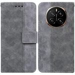 Custodia per telefono in pelle goffrata geometrica per Honor Magic7 (grigio)