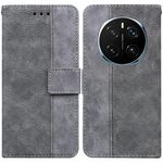 Custodia per telefono in pelle goffrata geometrica per Honor Magic7 Pro (grigio)