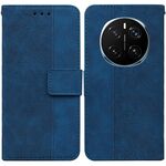 Custodia per telefono in pelle goffrata geometrica per Honor Magic7 Pro (blu)
