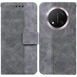 Custodia per telefono in pelle goffrata geometrica per Honor X9c (grigio)